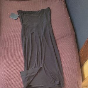 Revolve - Norma Kamali Strapless Black Dress